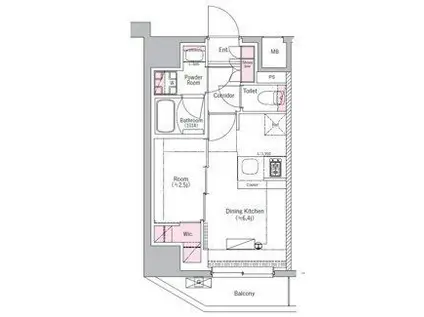 BPRレジデンス田端(1DK/3階)の間取り写真