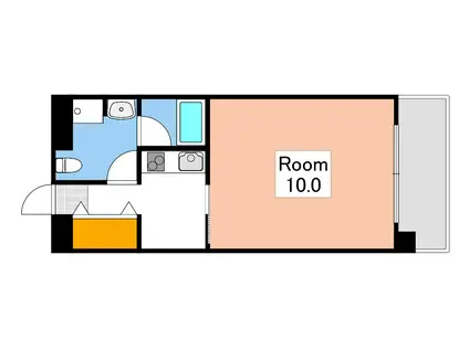 AXIS伊島(1K/5階)の間取り写真