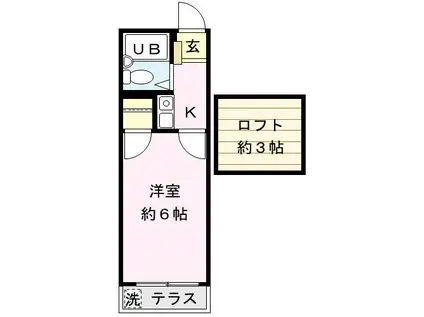 ハイツ浦和(1K/1階)の間取り写真