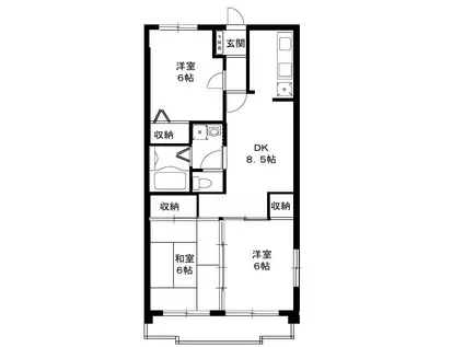 コート浦和(3DK/2階)の間取り写真