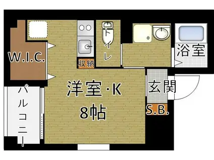 BCASA HIGASHI GINZA(1K/4階)の間取り写真