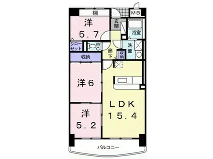 ポルトーネ(3LDK/2階)の間取り写真