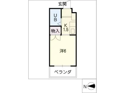 メゾンド・スクワール(ワンルーム/3階)の間取り写真