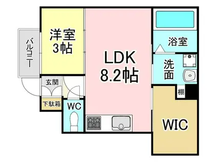 シアハウス大浦(1LDK/1階)の間取り写真