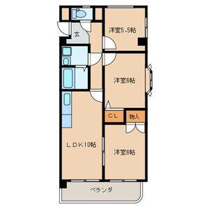 デアクエール(3LDK/2階)の間取り写真