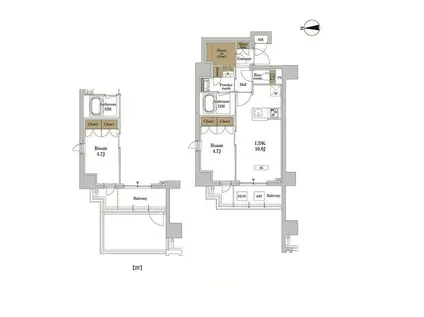 RJRプレシア蒲田(1LDK/3階)の間取り写真