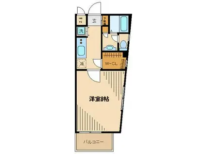 ルーブル芦花公園(1K/3階)の間取り写真