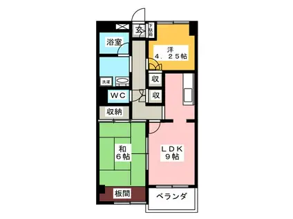 メゾン・ド高麗(2LDK/2階)の間取り写真