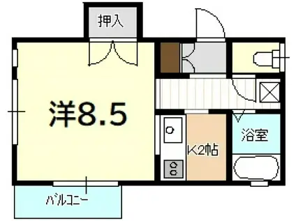 ダウンロード(1K/1階)の間取り写真