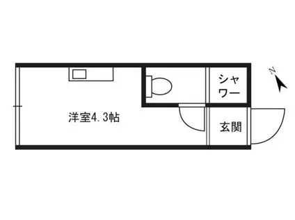 セブンス新宿(ワンルーム/1階)の間取り写真
