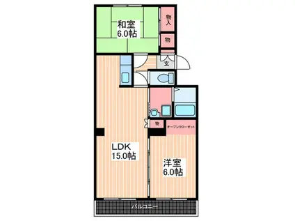 アネックス佐方(2LDK/1階)の間取り写真