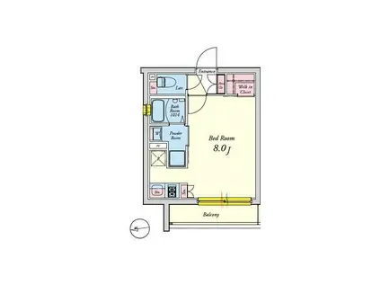 ルネサンスコート三軒茶屋カルム(ワンルーム/3階)の間取り写真
