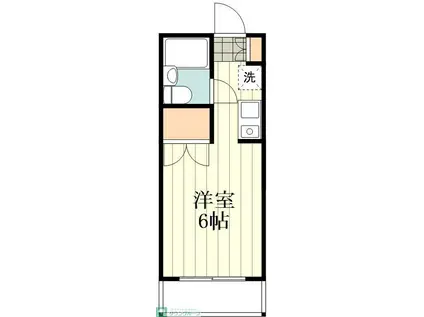 プロムナードハイムD(1K/1階)の間取り写真