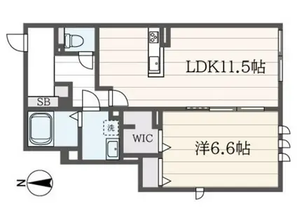 コートエルヴァージュ(1LDK/1階)の間取り写真
