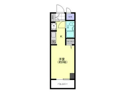 ダイアパレス上永谷(ワンルーム/3階)の間取り写真