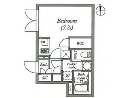 LEGALAND高円寺南(ワンルーム/4階)の間取り写真