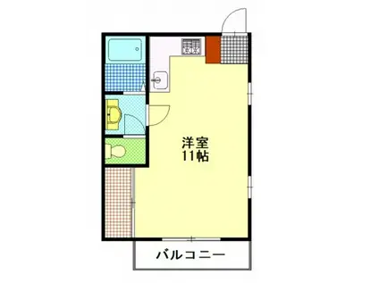 メープルハウス学南(ワンルーム/2階)の間取り写真