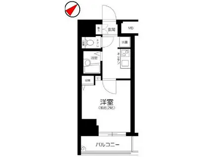 プレール・ドゥーク上北沢(1K/10階)の間取り写真