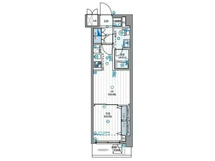 パティーナ住吉(1DK/4階)の間取り写真