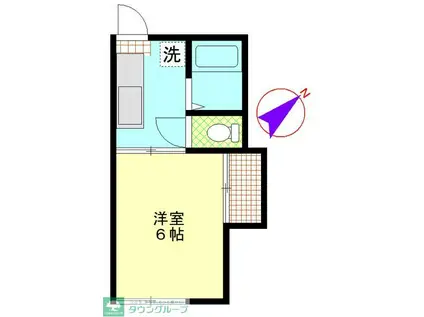 メゾン町田(1K/2階)の間取り写真