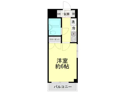 シーガル鶴見(1K/7階)の間取り写真