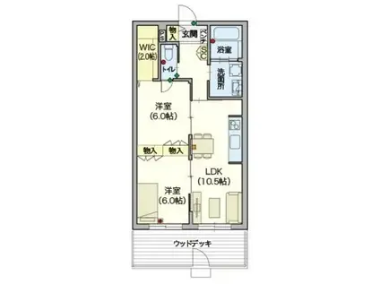 フォンターナ大宮(2LDK/1階)の間取り写真