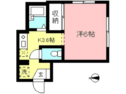 ロジュマン ドゥ レスト(1K/1階)の間取り写真