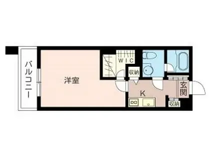 パティオ高田馬場(1K/4階)の間取り写真