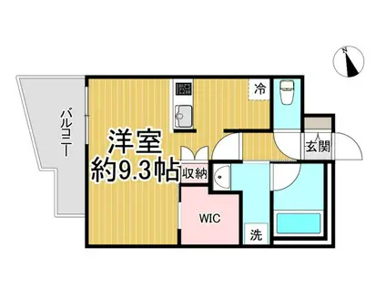 ウェルスクエア西宮(ワンルーム/2階)の間取り写真