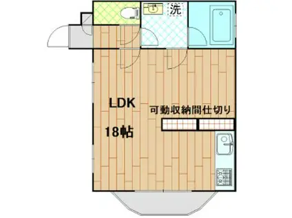 メープルコート(1LDK/2階)の間取り写真