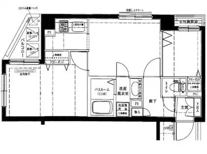 ロアール江古田(2DK/5階)の間取り写真