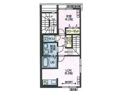MINAMIMATI BASE(1LDK/2階)の間取り写真