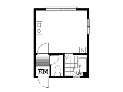 シャトー蒲田10(ワンルーム/1階)の間取り写真