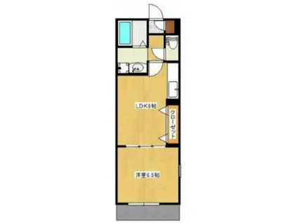 アムールLISBLANC(1LDK/2階)の間取り写真