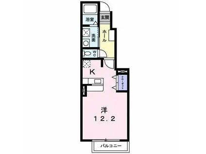 メゾンブリーズ(ワンルーム/1階)の間取り写真