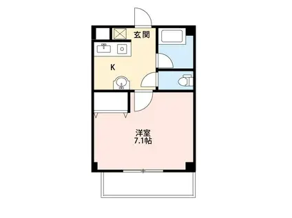 航空公園HAビルII(1K/3階)の間取り写真