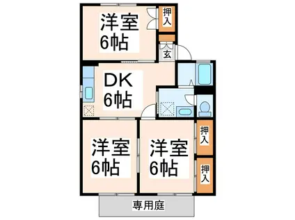 セジュールそれいゆ(3DK/1階)の間取り写真