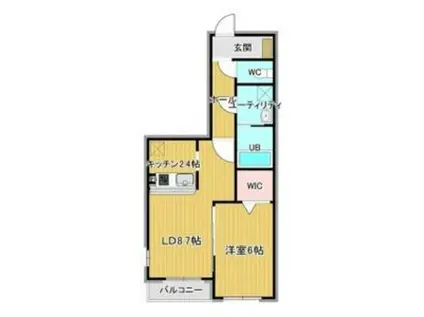 フレンシア松陰(1LDK/4階)の間取り写真