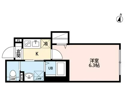 ROBOT HOME 東浦和II(1K/3階)の間取り写真