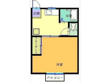 シフォン(1K/2階)の間取り写真