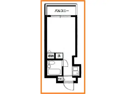 スカイコート宮崎台(ワンルーム/4階)の間取り写真