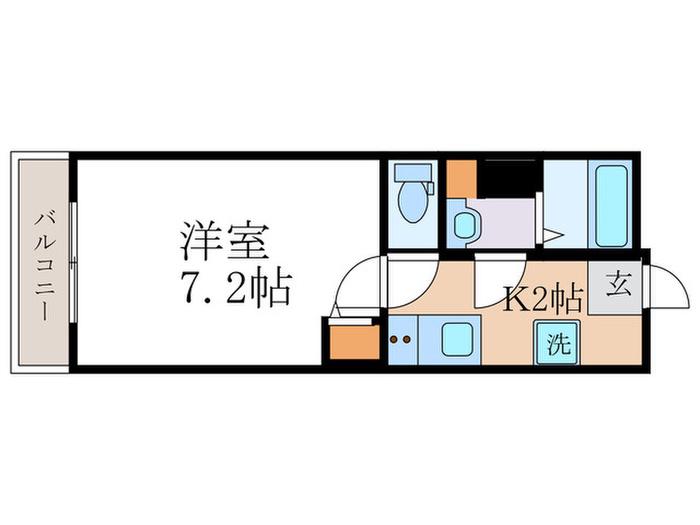 GROOVE京都五番町(1K/5階)の間取り写真
