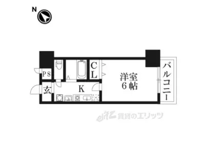 レジデンスKANGI(1K/1階)の間取り写真