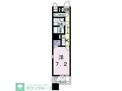 セレーノIII(1K/8階)の間取り写真