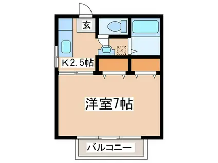 ハイムレイメイ(1K/1階)の間取り写真