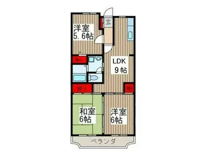 ランドフォレスト北越谷II(3LDK/3階)の間取り写真