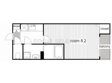 シャムロック熱田W(1K/1階)の間取り写真