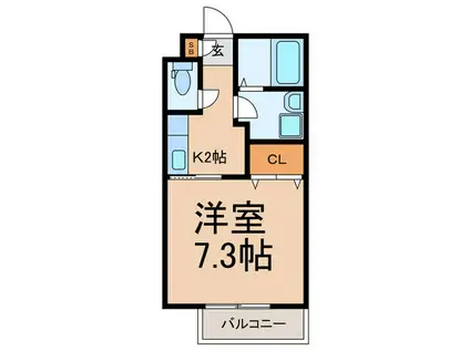 MAISON DU SOLEIL(1K/1階)の間取り写真