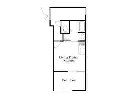 三軒茶屋PJ(1LDK/1階)の間取り写真