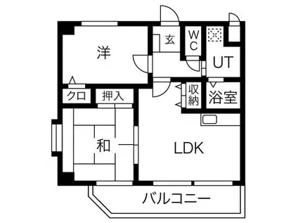 メゾンアベール(2LDK/3階)の間取り写真